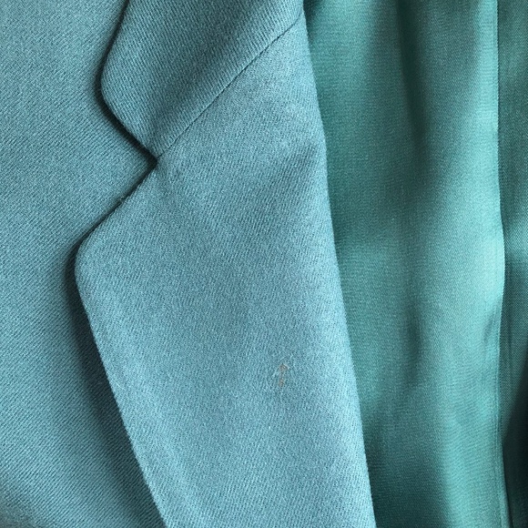 Jones New York Vintage 90s Green Wool Blazer Size 8 - Picture 12 of 13